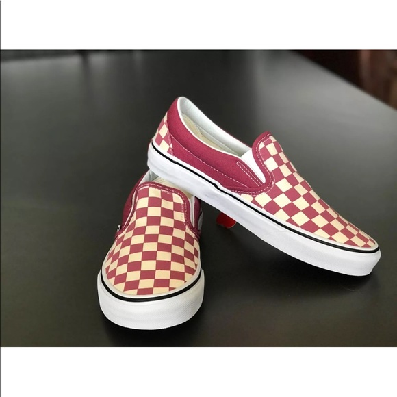 Vans Women’s Classic Slip-On Checkerboard Dry Rose - Picture 5 of 8